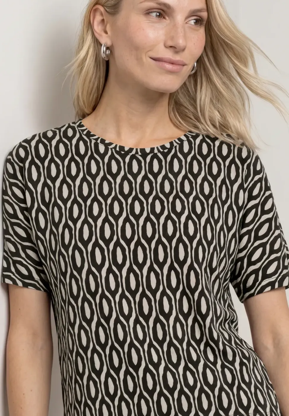 Kurzarm Shirt mit Rundhals und Print