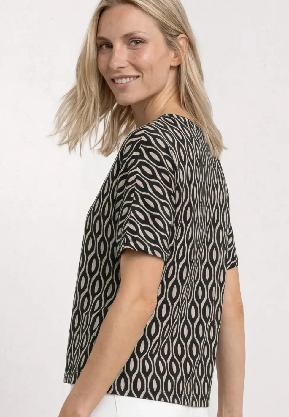 Kurzarm Shirt mit Rundhals und Print