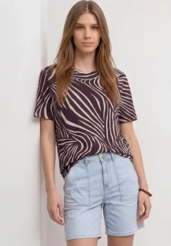 Kurzarm Shirt mit Rundhals und Print