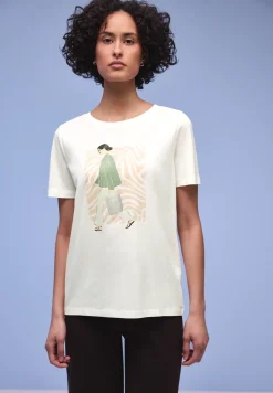 Kurzarm Shirt mit Rundhals und Print