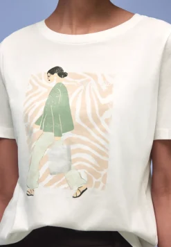 Kurzarm Shirt mit Rundhals und Print