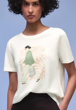Kurzarm Shirt mit Rundhals und Print