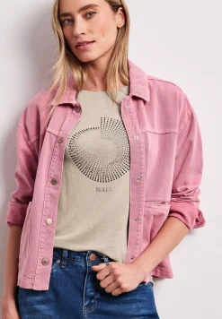 Kurzarm Shirt mit Rundhals und Print