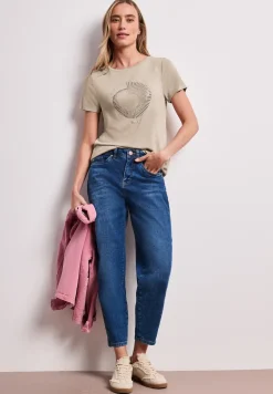 Kurzarm Shirt mit Rundhals und Print