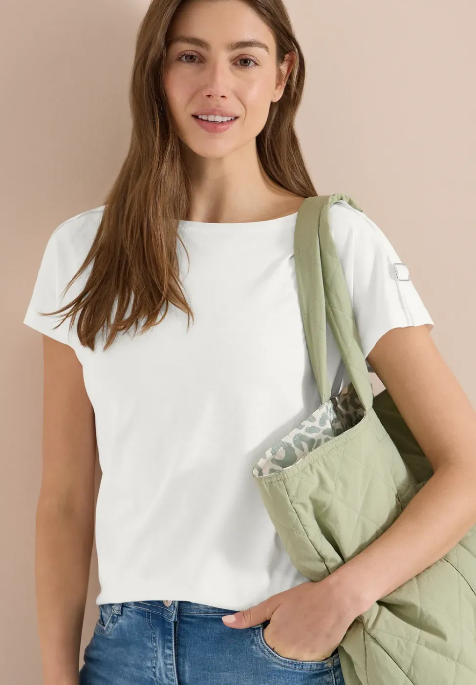 Kurzarm Shirt mit Schnallendetail