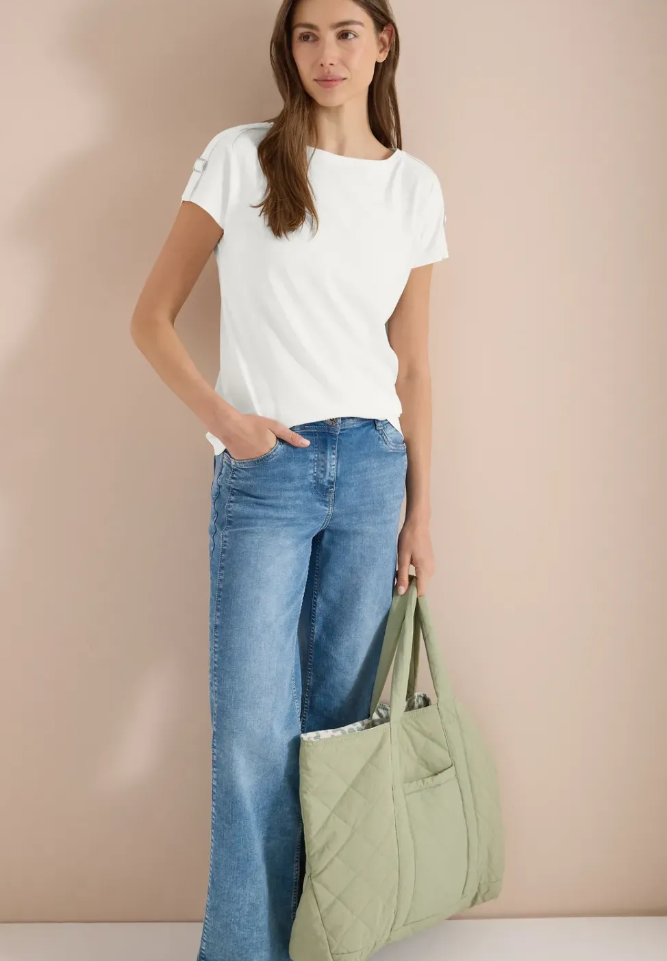 Kurzarm Shirt mit Schnallendetail