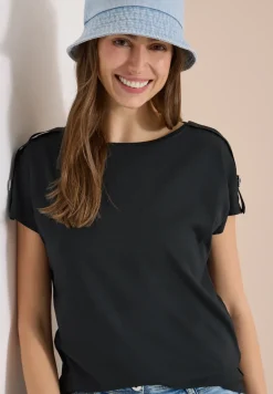 Kurzarm Shirt mit Schnallendetail