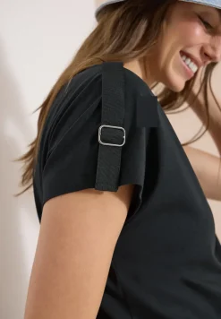 Kurzarm Shirt mit Schnallendetail