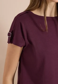 Kurzarm Shirt mit Schnallendetail