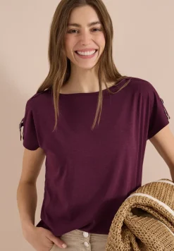 Kurzarm Shirt mit Schnallendetail