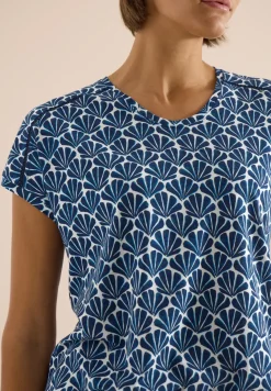 Kurzarm Shirt mit Spitzendetail