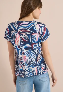 Kurzarm Shirt mit Spitzendetail