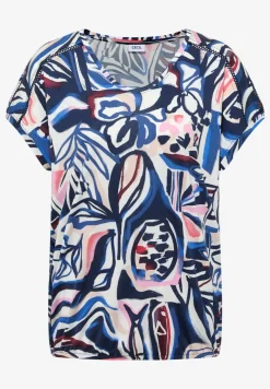 Kurzarm Shirt mit Spitzendetail