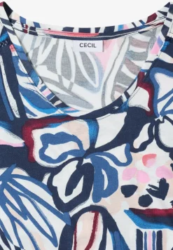 Kurzarm Shirt mit Spitzendetail