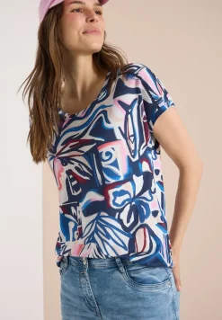 Kurzarm Shirt mit Spitzendetail
