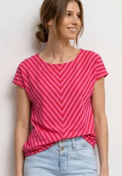 Kurzarm Shirt mit Streifenmuster