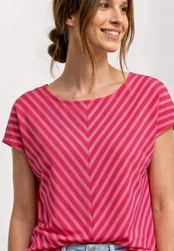 Kurzarm Shirt mit Streifenmuster