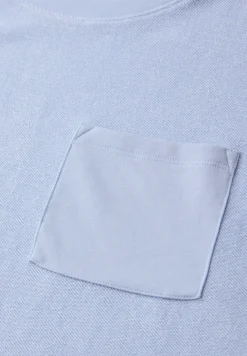 Kurzarmshirt mit Strukturmix