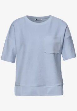 Kurzarmshirt mit Strukturmix