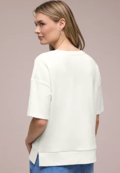 Kurzarmshirt mit Strukturmix