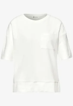 Kurzarmshirt mit Strukturmix