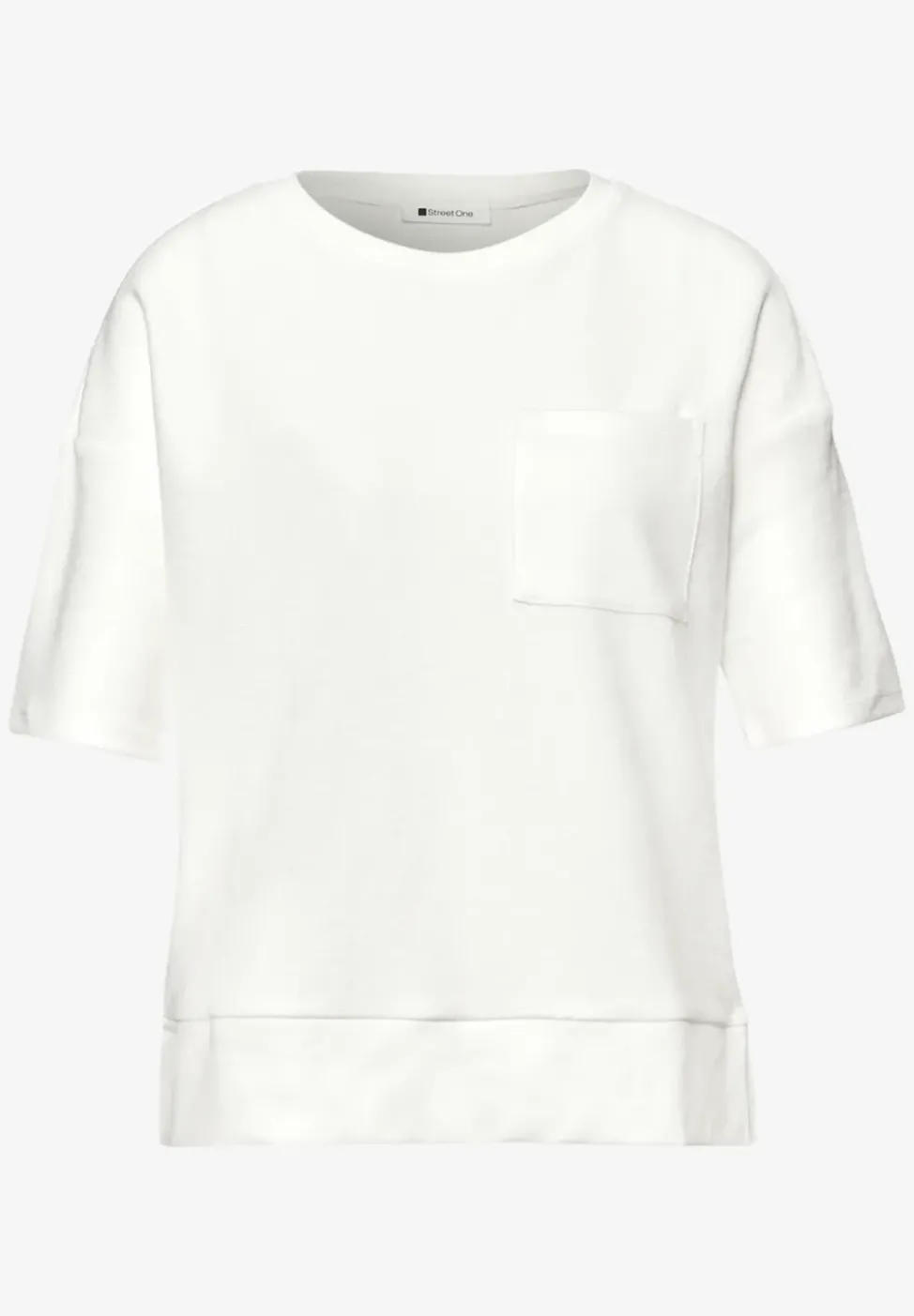 Kurzarmshirt mit Strukturmix