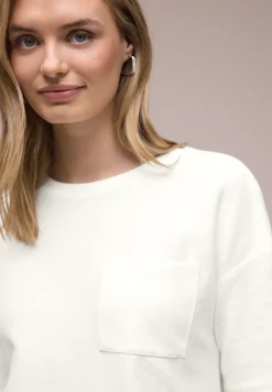 Kurzarmshirt mit Strukturmix