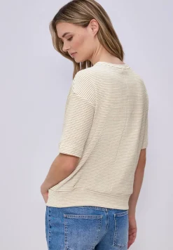 Kurzarmshirt mit Strukturstreifen