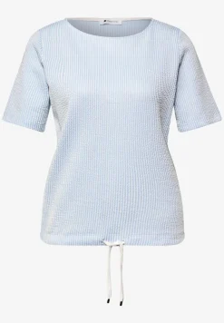 Kurzarm Shirt mit Strukturstreifen