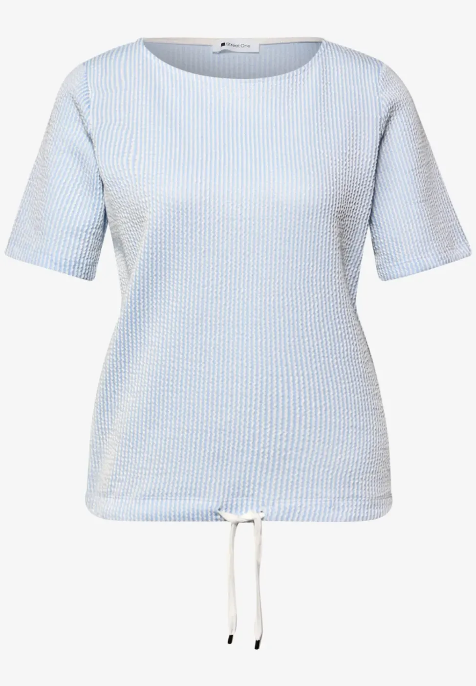 Kurzarm Shirt mit Strukturstreifen
