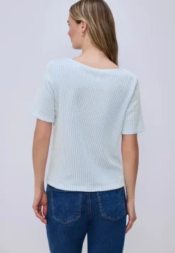 Kurzarm Shirt mit Strukturstreifen