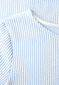 Kurzarm Shirt mit Strukturstreifen