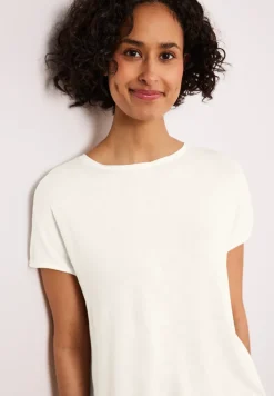 Kurzarm Shirt mit U-Boot-Ausschnitt