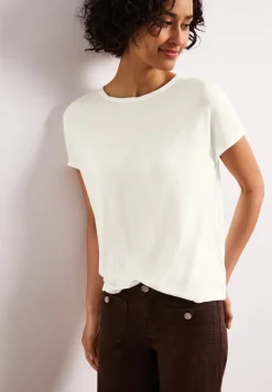 Kurzarm Shirt mit U-Boot-Ausschnitt