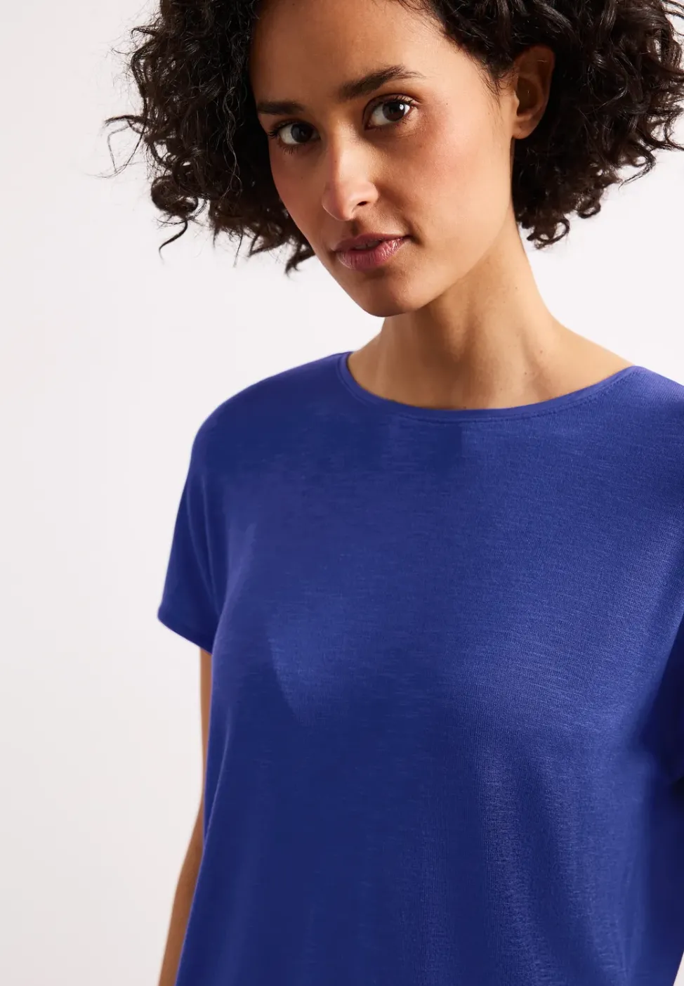 Kurzarm Shirt mit U-Boot-Ausschnitt