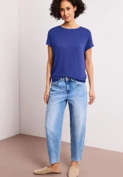 Kurzarm Shirt mit U-Boot-Ausschnitt