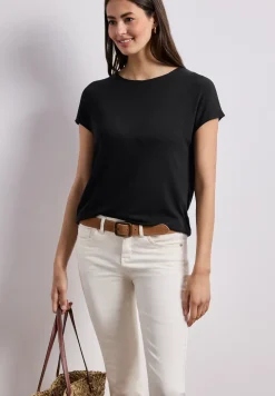 Kurzarm Shirt mit U-Boot-Ausschnitt