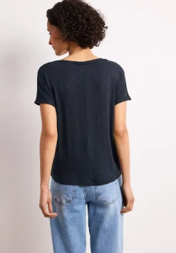 Kurzarm Shirt mit U-Boot-Ausschnitt