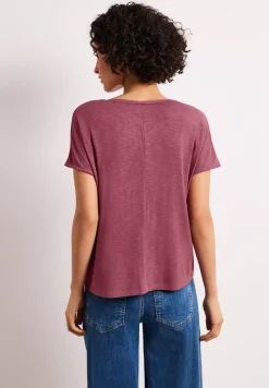 Kurzarm Shirt mit U-Boot-Ausschnitt