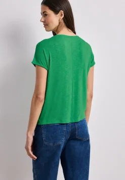 Kurzarm Shirt mit U-Boot-Ausschnitt