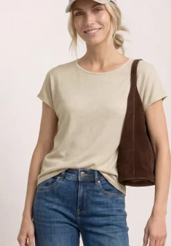 Kurzarm Shirt mit U-Boot-Ausschnitt