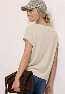 Kurzarm Shirt mit U-Boot-Ausschnitt