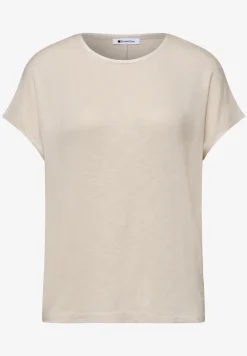 Kurzarm Shirt mit U-Boot-Ausschnitt