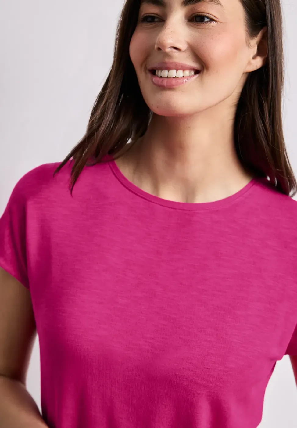 Kurzarm Shirt mit U-Boot-Ausschnitt