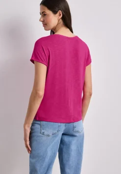 Kurzarm Shirt mit U-Boot-Ausschnitt