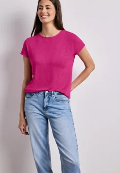 Kurzarm Shirt mit U-Boot-Ausschnitt