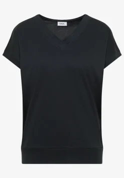 Kurzarm Shirt mit V-Neck in Unifarbe