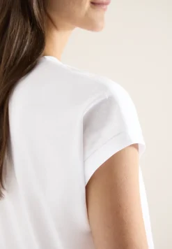 Kurzarm Shirt mit V-Neck in Unifarbe