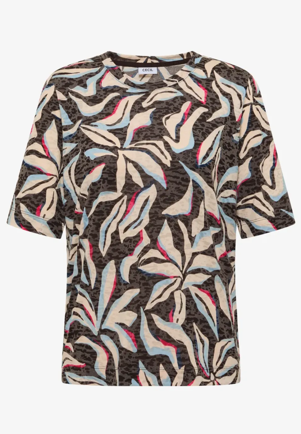Kurzarm T-Shirt im Ausbrenner-Look