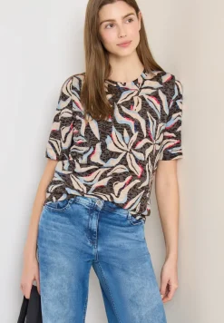 Kurzarm T-Shirt im Ausbrenner-Look